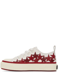 Amiri White Red Stars Court Low Top Sneakers
