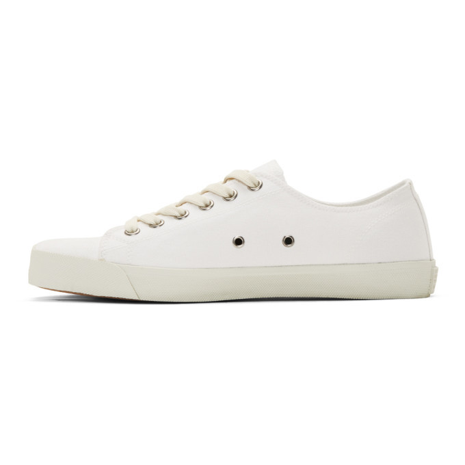 Maison Margiela White Tabi Sneakers, $455 | SSENSE | Lookastic