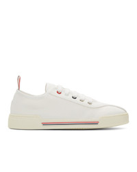 Thom Browne White Tricolor Cupsole Sneakers