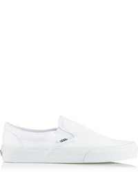 White Canvas Slip-on Sneakers