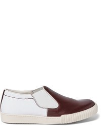 Marni Canvas And Leather Slip On Sneakers