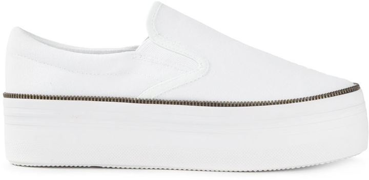 white platform slip on sneakers cheap 
