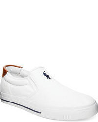 Men's White Slip-on Sneakers by Polo 