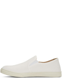 Stella McCartney White Canvas Slip On Sneakers