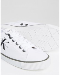 Calvin Klein Jeans Dora White Canvas Sneakers