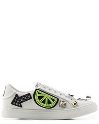 Marc Jacobs Canvas Sneakers With Patches And Embellishts