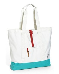Herschel Supply Co. Market Studio Collection Large Tote Bag White Racing Red Teal None