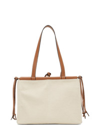 Loewe Off White Canvas Small Cushion Tote