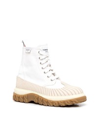 Thom Browne Chelsea Duck Boot W 3 Piece Molded Rubber Sole In Canvas