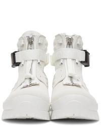 Undercover White Lace Up Boots