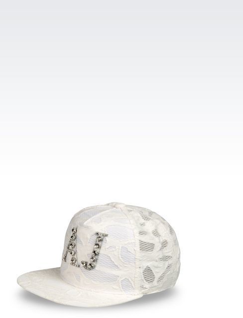 white lace baseball cap