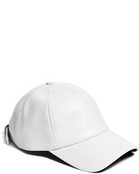 GUESS Embossed Faux Leather Baseball Cap
