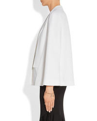Givenchy Cape Effect Blazer In White Stretch Cady