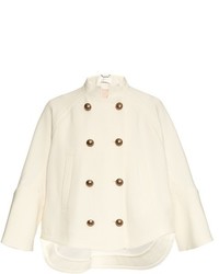 Chloé Chlo Double Breasted Wool Cape