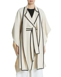 Rosetta Getty Cotton Wool Blend Cape With Scarf