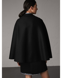 Burberry Double Faced Wool Cape Coat