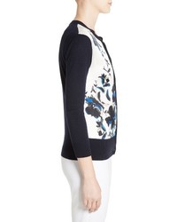 St. John Collection Painted Oleander Cardigan