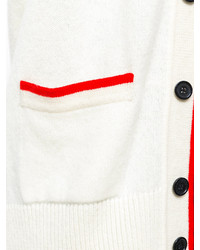 MAISON KITSUNE Maison Kitsun Contrast Trim V Neck Cardigan