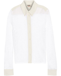Moschino Cheap & Chic Moschino Cheap And Chic Crepe Trimmed Cotton Cardigan