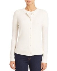 Saks Fifth Avenue Collection Woolcashmere Lace Panel Cardigan