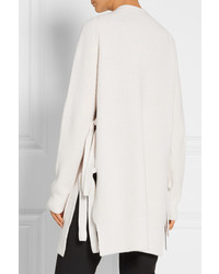 Proenza Schouler Tie Side Wool And Cashmere Blend Cardigan Off White