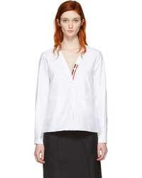 Thom Browne White Cardigan Shirt