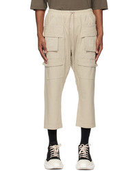 Rick Owens DRKSHDW Beige Creatch Cargo Pants
