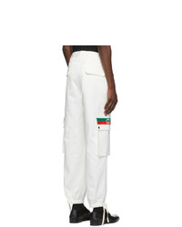 Gucci Off White Canvas Cargo Pants