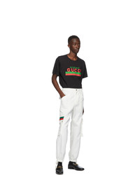 Gucci Off White Canvas Cargo Pants