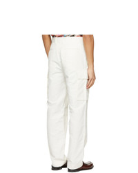 Stella McCartney Off White Shared Cotton And Linen Cargo Pants