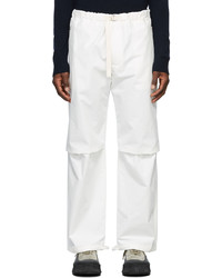 Jil Sander White Cargo Trousers