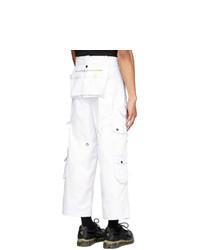 Youths in Balaclava White Cotton Cargo Pants