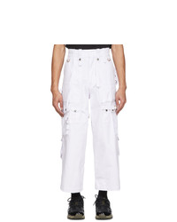 Youths in Balaclava White Cotton Cargo Pants