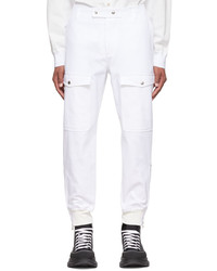Alexander McQueen White Cotton Cargo Pants