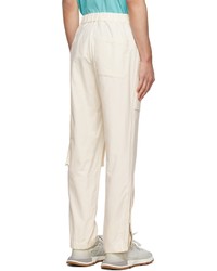Helmut Lang White Flannel Cargo Pants