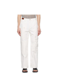 Andersson Bell White Wide Patchwork Jeans