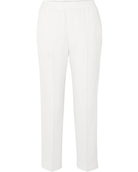 Agnona Cropped Wool And Cashmere Blend Straight Leg Pants