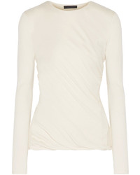 The Row Abinah Draped Cashmere Sweater Ivory