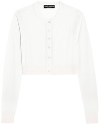 Dolce & Gabbana Cropped Cashmere Sweater White