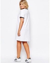Asos Curve Curve T Shirt Dress With Contrast Tipping