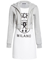 Moschino Logo T Shirt Dress With Attached Jacket