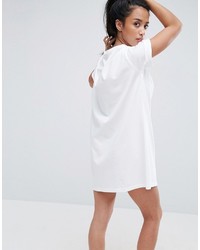 Asos Petite Petite Ultimate T Shirt Dress With Rolled Sleeves
