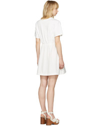 See by Chloe See By Chlo Off White Drawstring T Shirt Dress