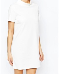 Fashion Union Textured T Shirt Dress With Funnel Neck