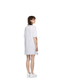 MSGM White Fruit Scarf T Shirt Dress