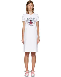 Kenzo White Limited Edition Tiger T Shirt Dress