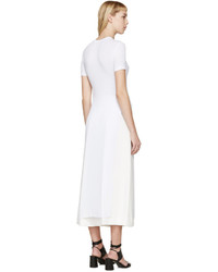 Rosetta Getty White Ribbed T Shirt Dress