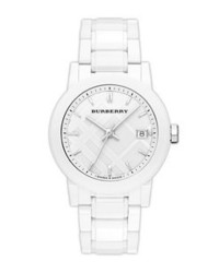 Burberry Medium Ceramic Bracelet Watch 34mm White