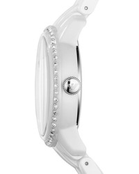 Emporio Armani Crystal Bezel Ceramic Bracelet Watch 33mm