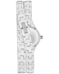 Emporio Armani Crystal Bezel Ceramic Wrap Bracelet Watch 26mm